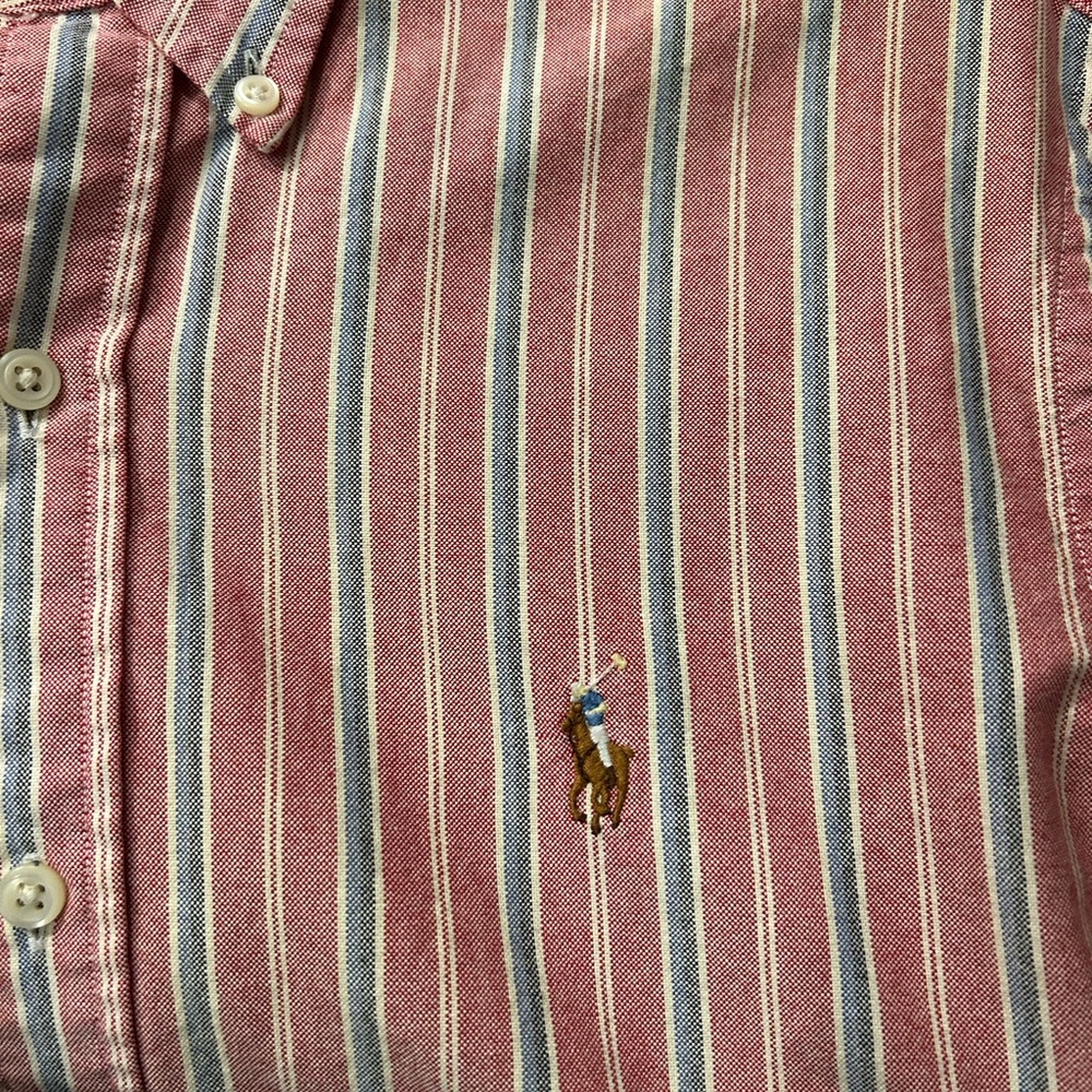 Vintage classic Polo Striped Pink and Blue Shirt size small, new without tags